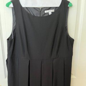 Cabi Black Flapper Dress, fully lined, high waisted sheath w/fun skirt  Size 14